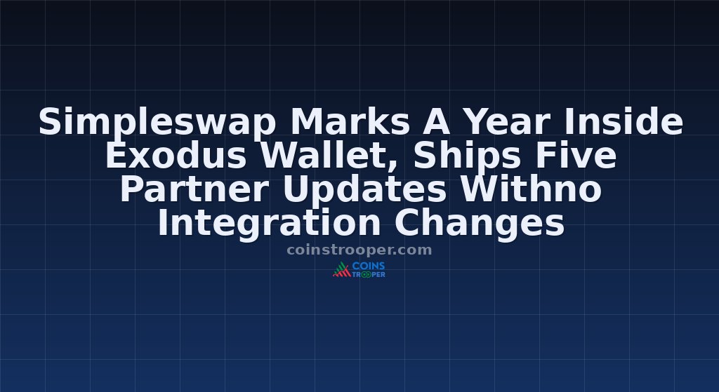 Simpleswap Marks A Year Inside Exodus Wallet, Ships Five Partner Updates Withno Integration Changes