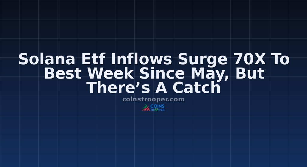 Solana Etf Inflows Surge 70X To Best Week Since May, But There’s A Catch