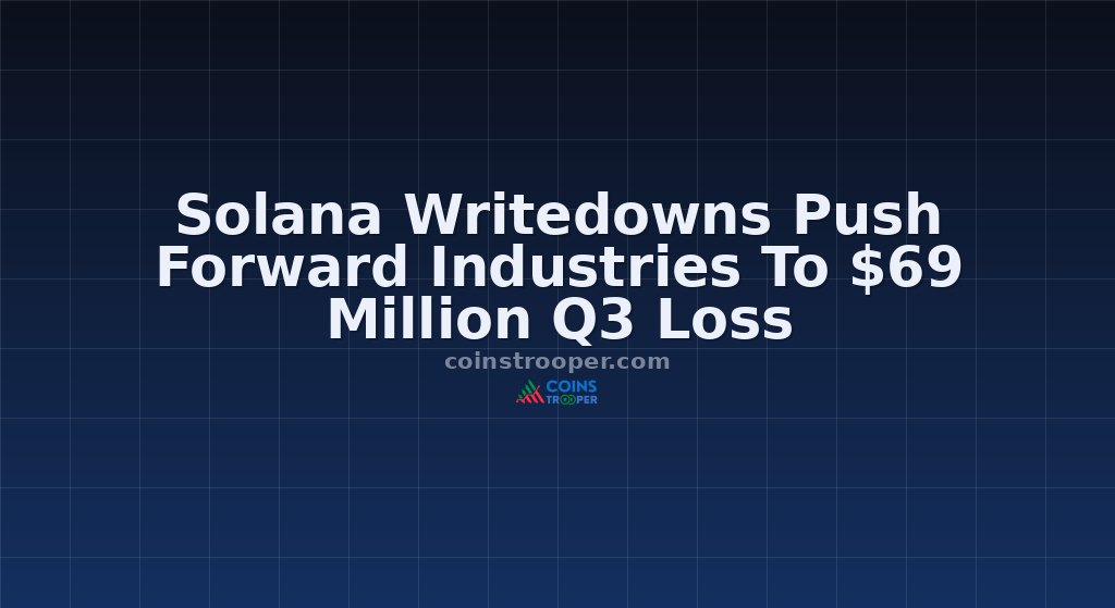 Solana Writedowns Push Forward Industries To $69 Million Q3 Loss