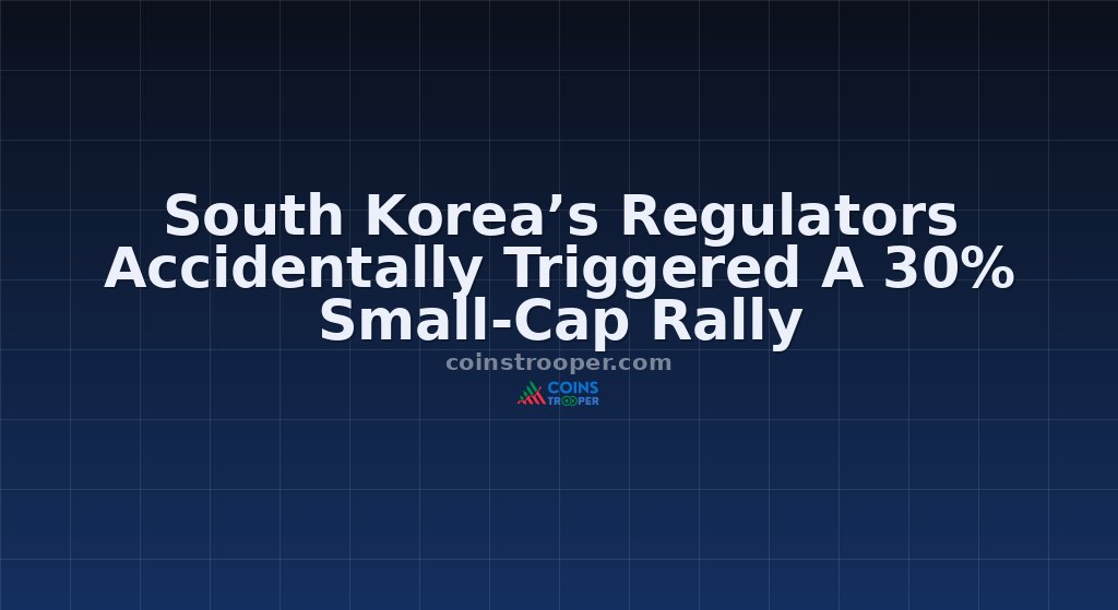 South Korea’s Regulators Accidentally Triggered A 30% Small-Cap Rally