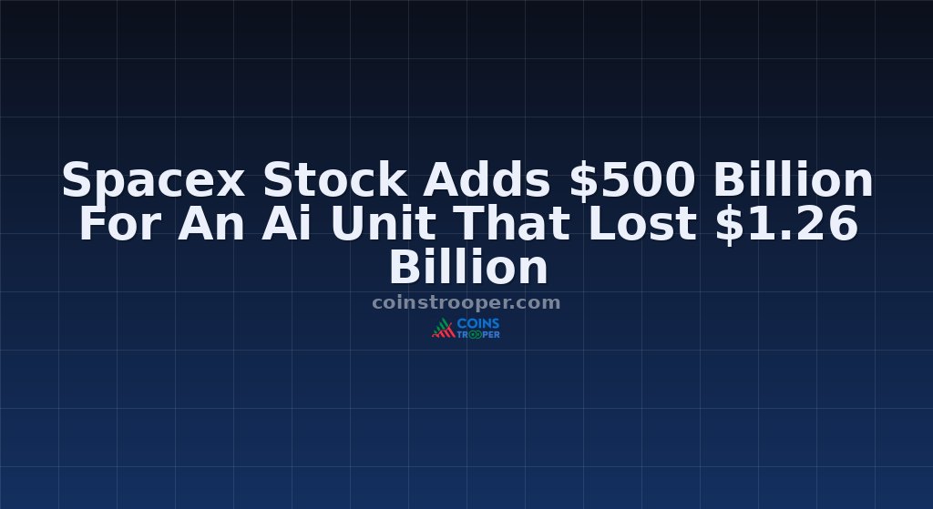 Spacex Stock Adds $500 Billion For An Ai Unit That Lost $1.26 Billion