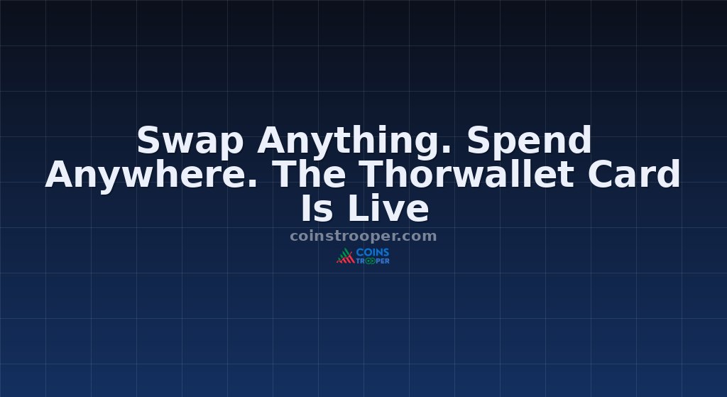 Swap Anything. Spend Anywhere. The Thorwallet Card Is Live