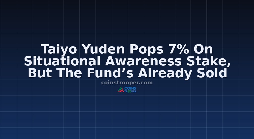 Taiyo Yuden Pops 7% On Situational Awareness Stake, But The Fund’s Already Sold