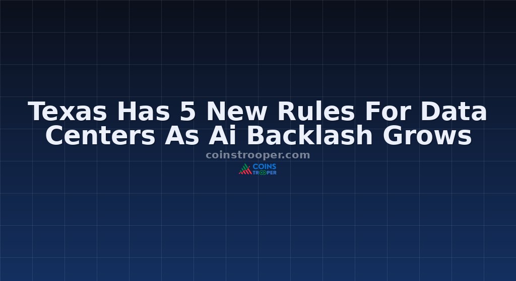 Texas Has 5 New Rules For Data Centers As Ai Backlash Grows