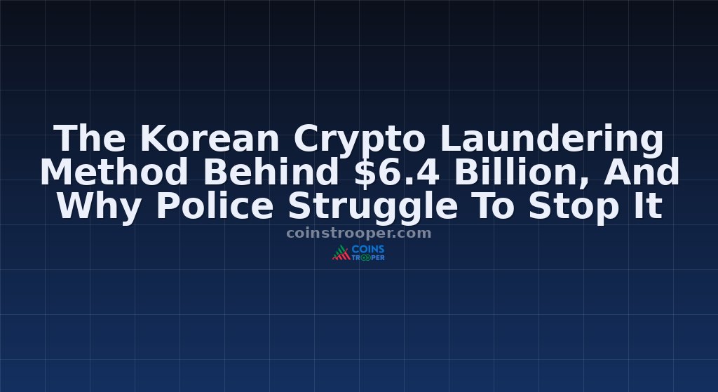 The Korean Crypto Laundering Method Behind $6.4 Billion, And Why Police Struggle To Stop It