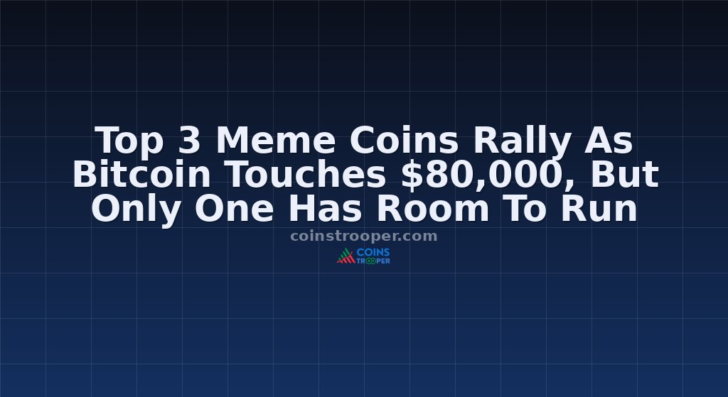 Top 3 Meme Coins Rally As Bitcoin Touches $80,000, But Only One Has Room To Run