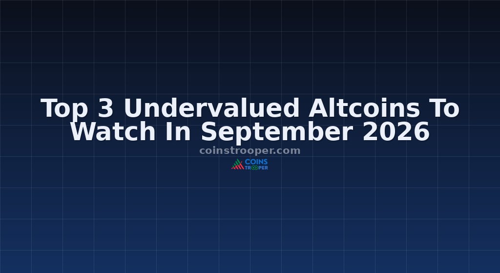 Top 3 Undervalued Altcoins To Watch In September 2026