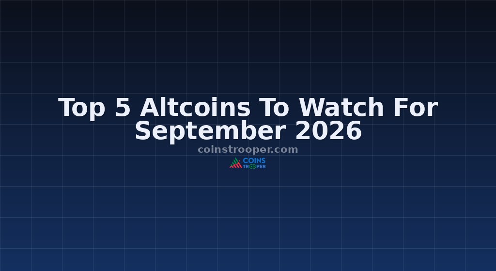 Top 5 Altcoins To Watch For September 2026