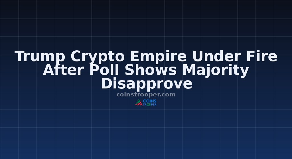 Trump Crypto Empire Under Fire After Poll Shows Majority Disapprove