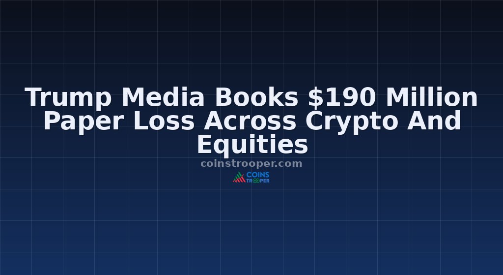 Trump Media Books $190 Million Paper Loss Across Crypto And Equities