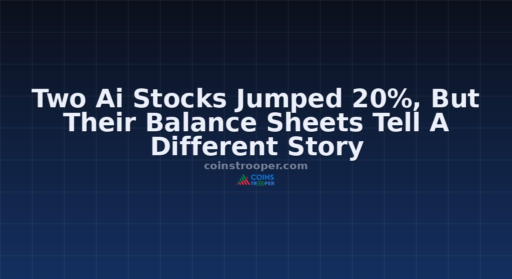 Two Ai Stocks Jumped 20%, But Their Balance Sheets Tell A Different Story