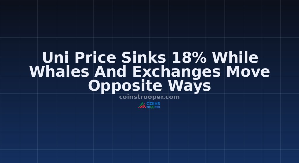 Uni Price Sinks 18% While Whales And Exchanges Move Opposite Ways