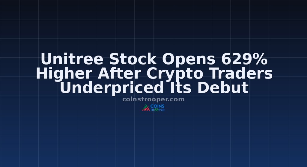 Unitree Stock Opens 629% Higher After Crypto Traders Underpriced Its Debut