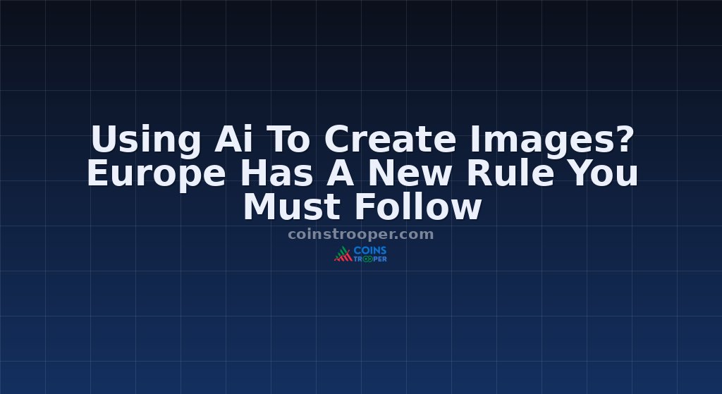 Using Ai To Create Images? Europe Has A New Rule You Must Follow