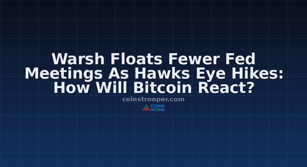 Warsh Floats Fewer Fed Meetings As Hawks Eye Hikes: How Will Bitcoin React?