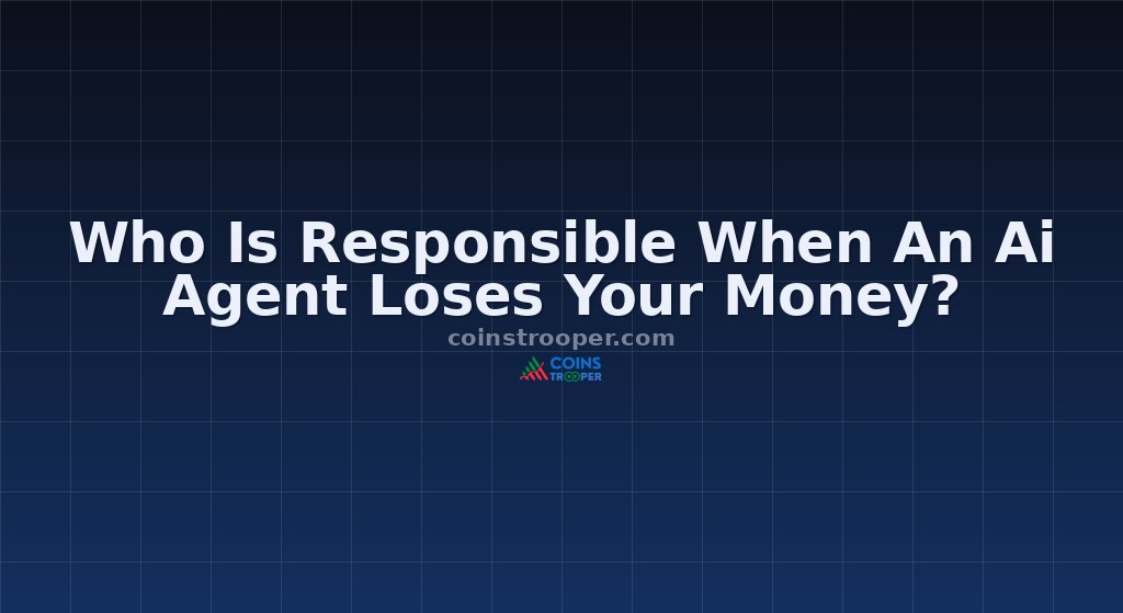 Who Is Responsible When An Ai Agent Loses Your Money?