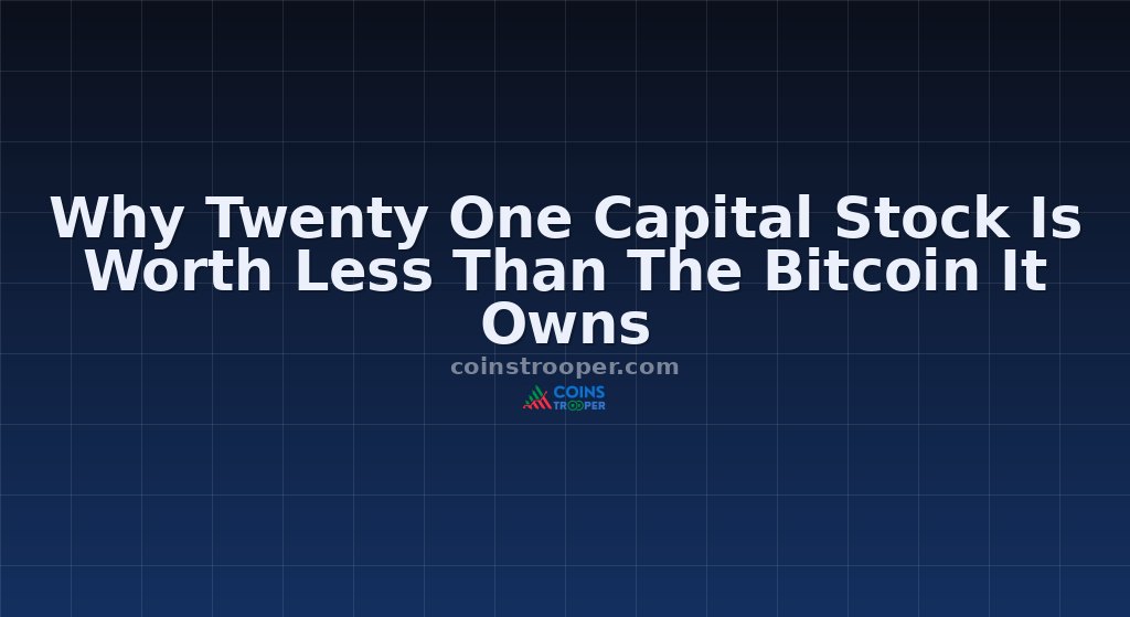 Why Twenty One Capital Stock Is Worth Less Than The Bitcoin It Owns