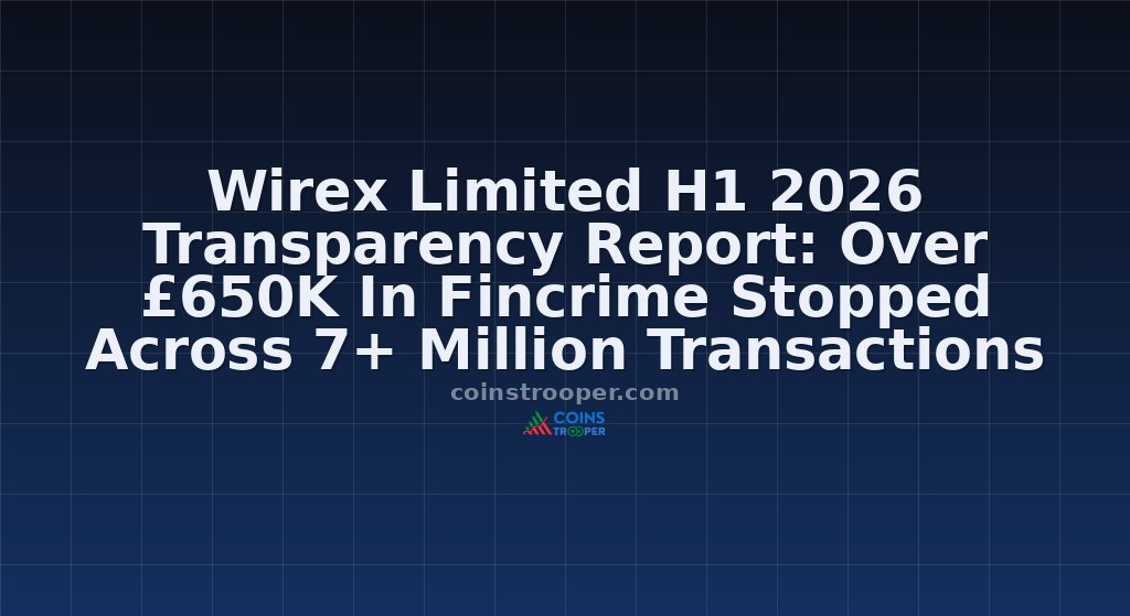 Wirex Limited H1 2026 Transparency Report: Over £650K In Fincrime Stopped Across 7+ Million Transactions
