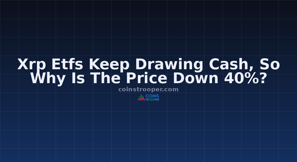 Xrp Etfs Keep Drawing Cash, So Why Is The Price Down 40%?