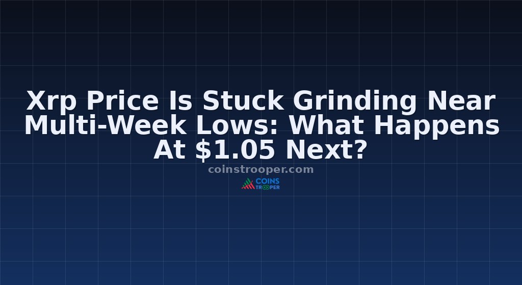 Xrp Price Is Stuck Grinding Near Multi-Week Lows: What Happens At $1.05 Next?