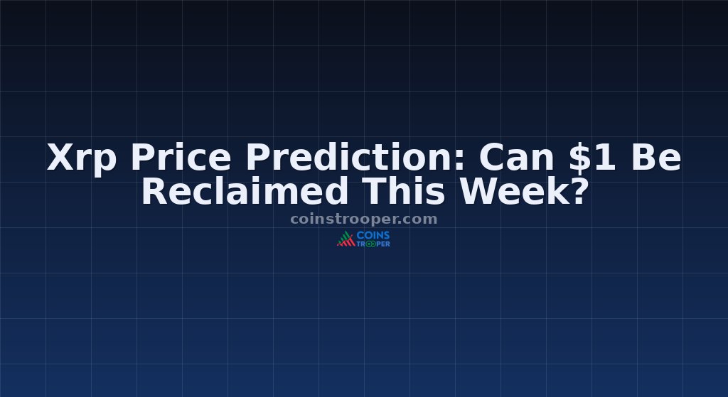 Xrp Price Prediction: Can $1 Be Reclaimed This Week?