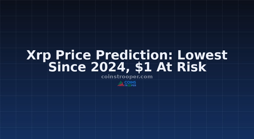 Xrp Price Prediction: Lowest Since 2024, $1 At Risk