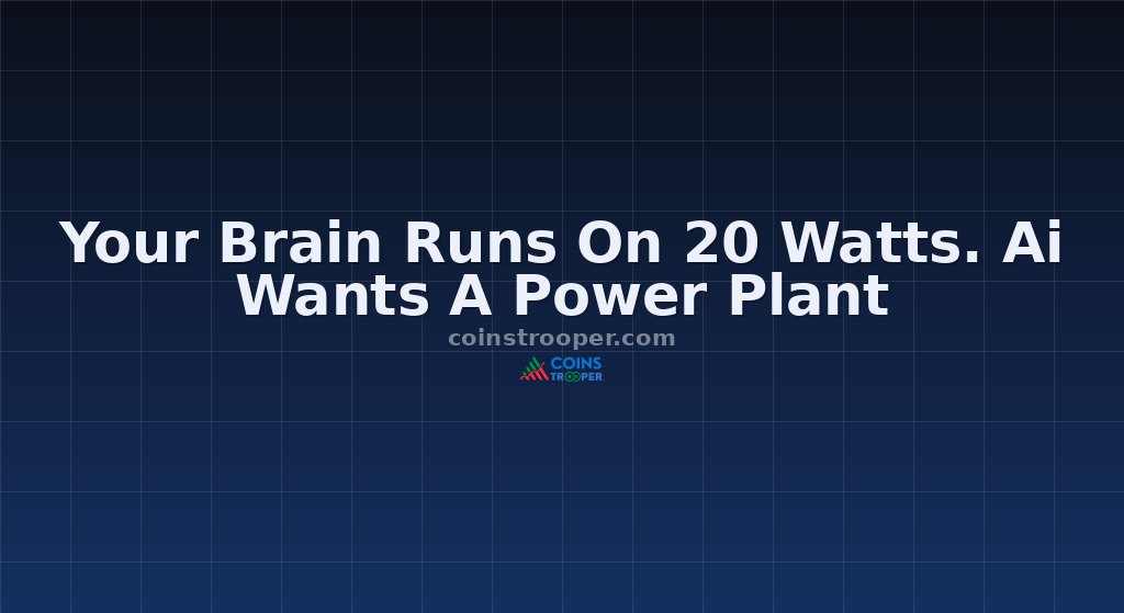 Your Brain Runs On 20 Watts. Ai Wants A Power Plant