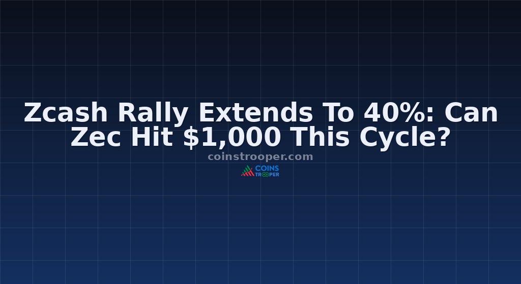Zcash Rally Extends To 40%: Can Zec Hit $1,000 This Cycle?