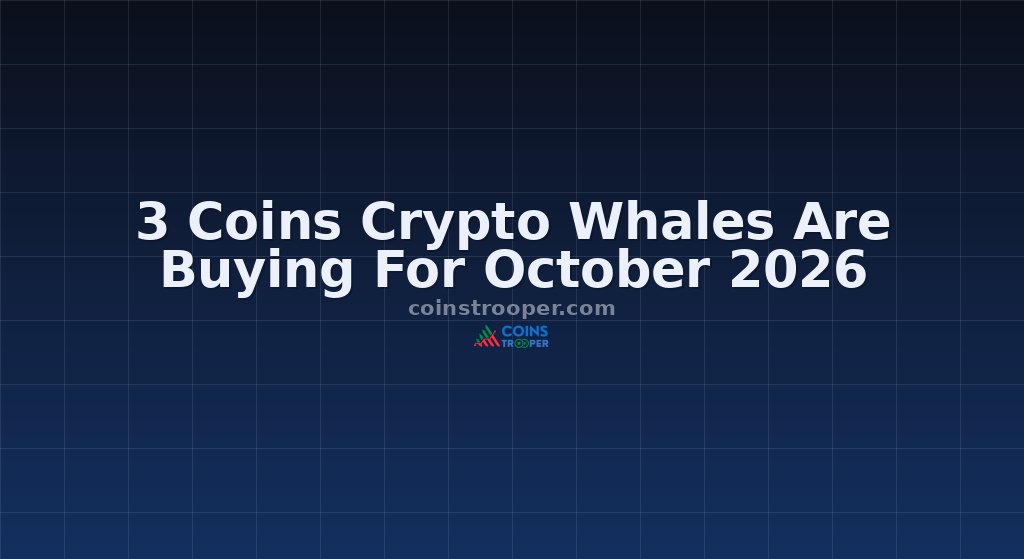 3 Coins Crypto Whales Are Buying For October 2026