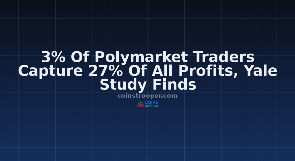 3% Of Polymarket Traders Capture 27% Of All Profits, Yale Study Finds