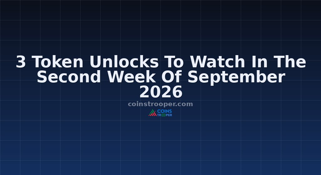 3 Token Unlocks To Watch In The Second Week Of September 2026