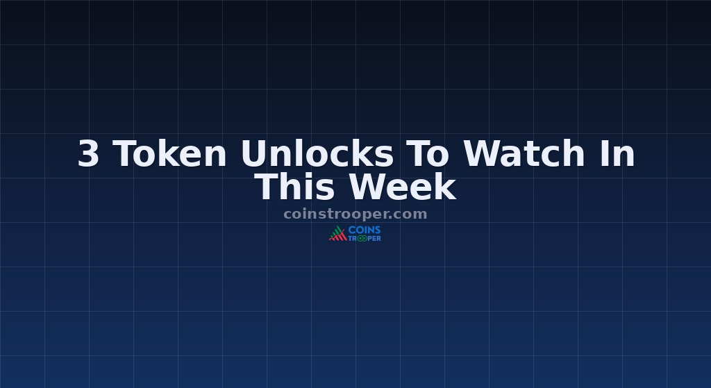 3 Token Unlocks To Watch In This Week