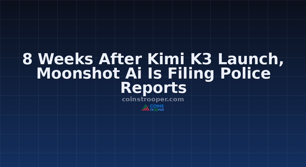 8 Weeks After Kimi K3 Launch, Moonshot Ai Is Filing Police Reports