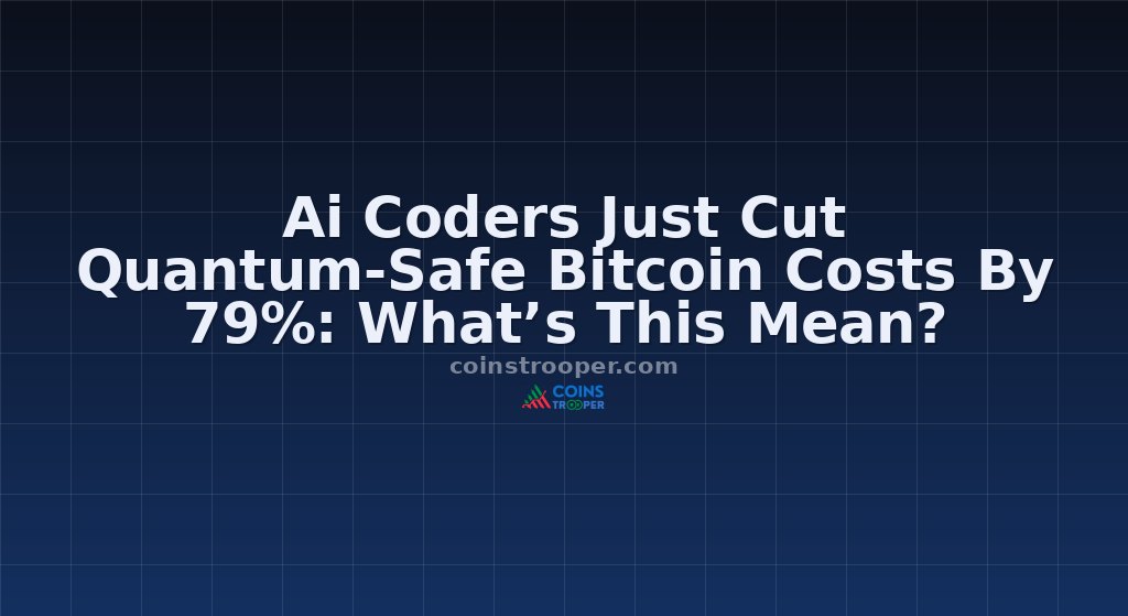 Ai Coders Just Cut Quantum-Safe Bitcoin Costs By 79%: What’s This Mean?