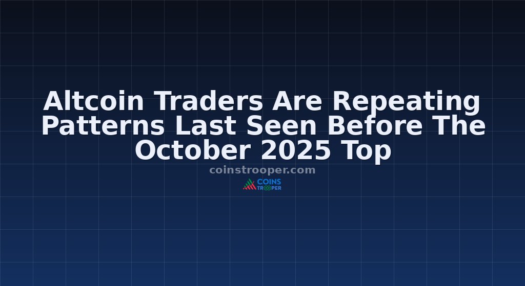 Altcoin Traders Are Repeating Patterns Last Seen Before The October 2025 Top