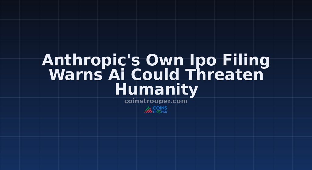 Anthropic's Own Ipo Filing Warns Ai Could Threaten Humanity