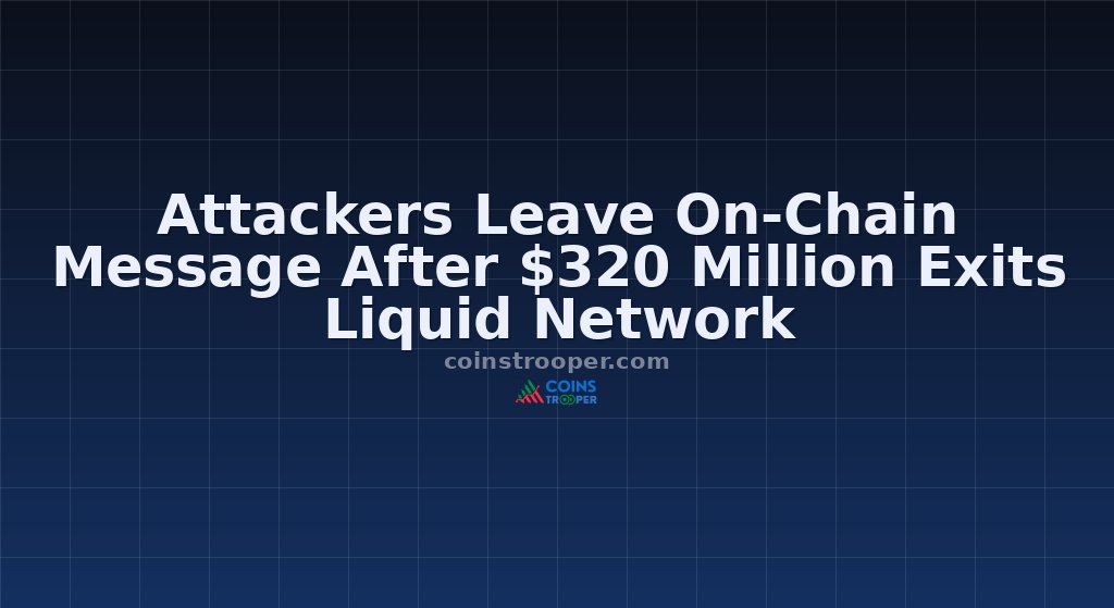 Attackers Leave On-Chain Message After $320 Million Exits Liquid Network