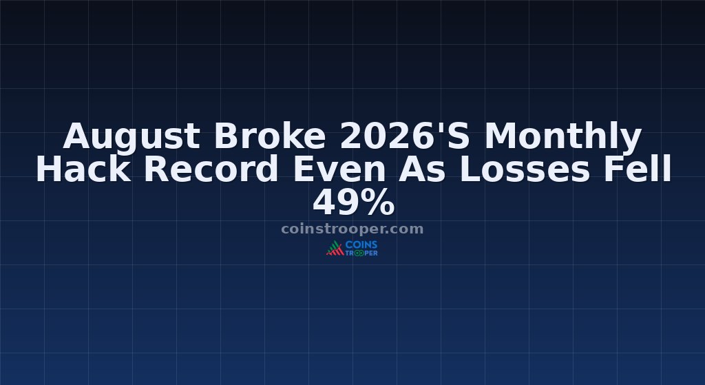 August Broke 2026'S Monthly Hack Record Even As Losses Fell 49%