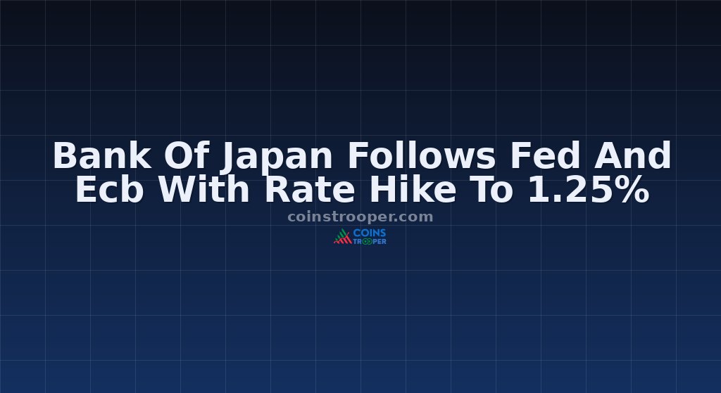 Bank Of Japan Follows Fed And Ecb With Rate Hike To 1.25%
