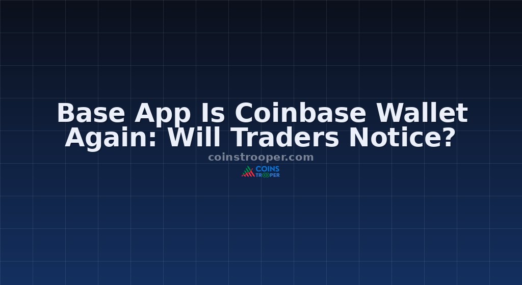 Base App Is Coinbase Wallet Again: Will Traders Notice?