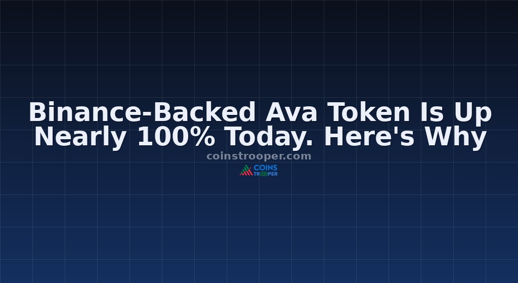 Binance-Backed Ava Token Is Up Nearly 100% Today. Here's Why