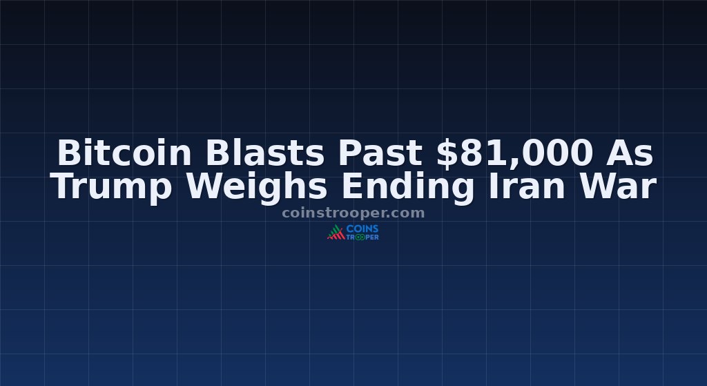 Bitcoin Blasts Past $81,000 As Trump Weighs Ending Iran War