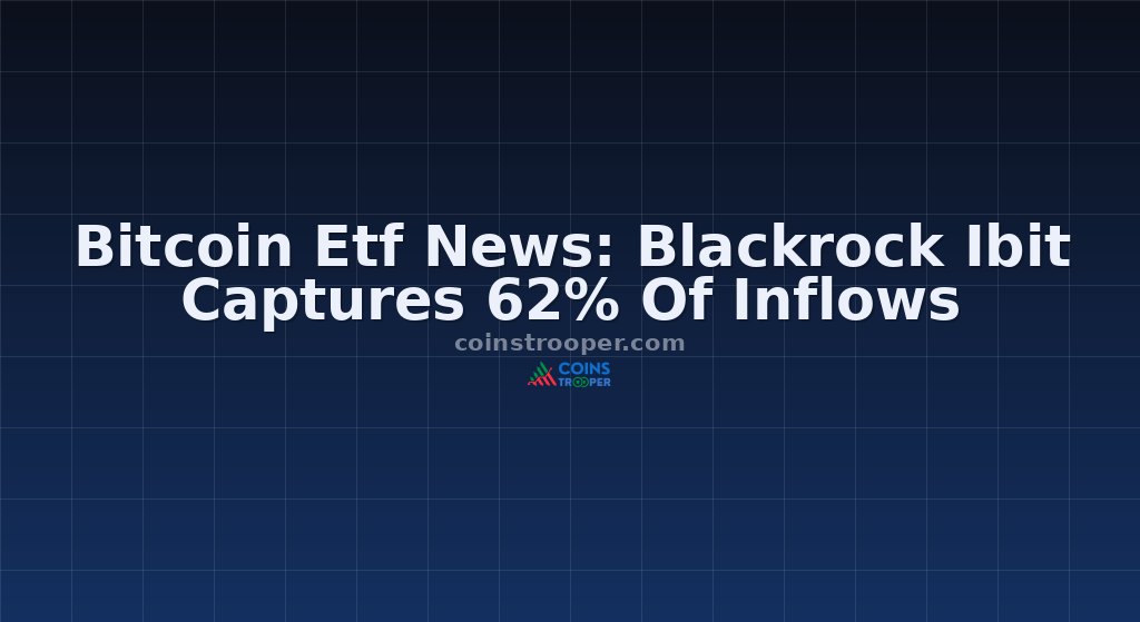 Bitcoin Etf News: Blackrock Ibit Captures 62% Of Inflows