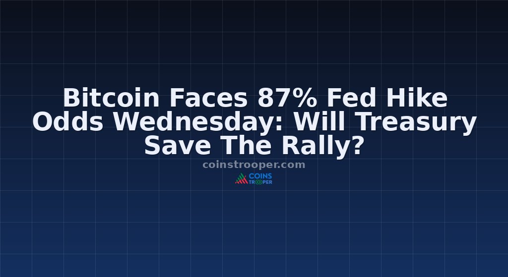 Bitcoin Faces 87% Fed Hike Odds Wednesday: Will Treasury Save The Rally?