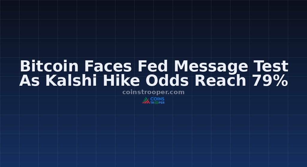 Bitcoin Faces Fed Message Test As Kalshi Hike Odds Reach 79%