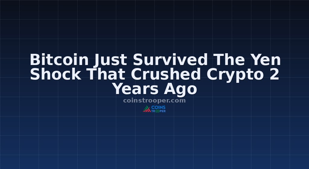 Bitcoin Just Survived The Yen Shock That Crushed Crypto 2 Years Ago