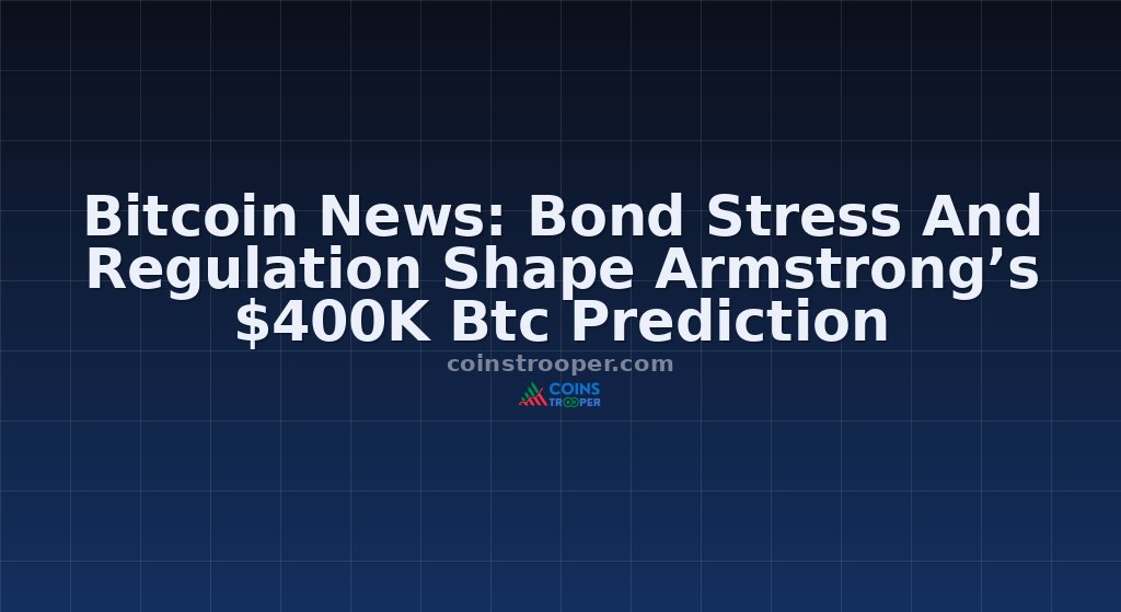 Bitcoin News: Bond Stress And Regulation Shape Armstrong’s $400K Btc Prediction