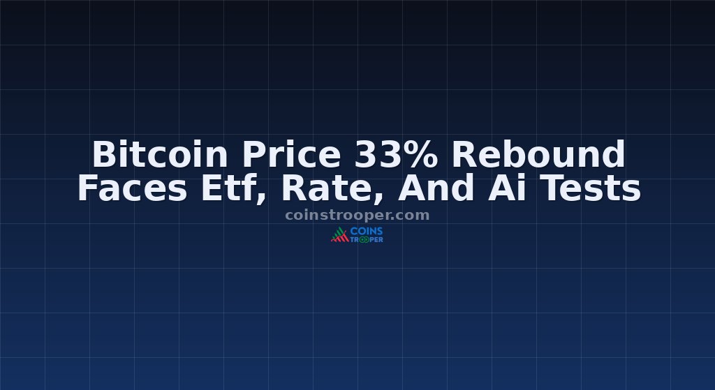 Bitcoin Price 33% Rebound Faces Etf, Rate, And Ai Tests