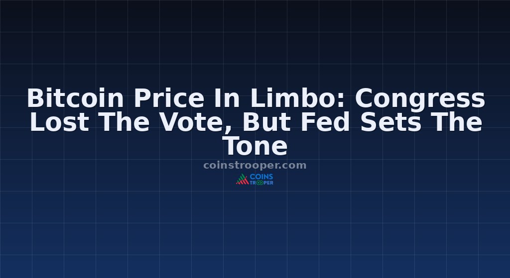 Bitcoin Price In Limbo: Congress Lost The Vote, But Fed Sets The Tone
