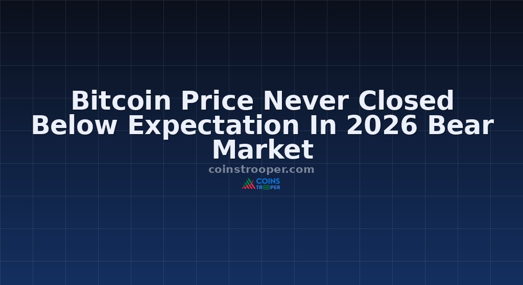 Bitcoin Price Never Closed Below Expectation In 2026 Bear Market
